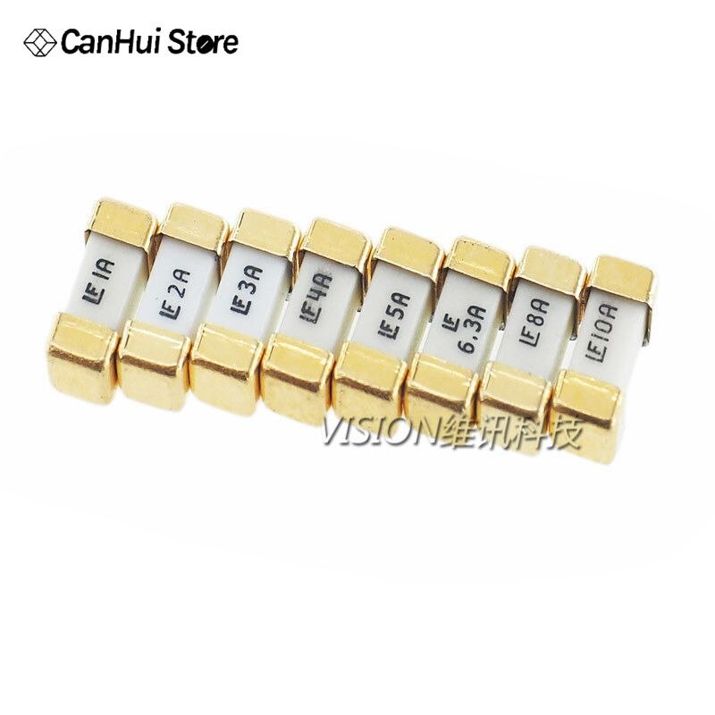 10sets 1808 fusible SMD Socket titular caja de fusibles Base Transposon 6,1x2,69mm 100MA 250MA 0.5A 1A 2A 3A 4A 5A 6.3A 7A 8A 10A 12A 15A 20