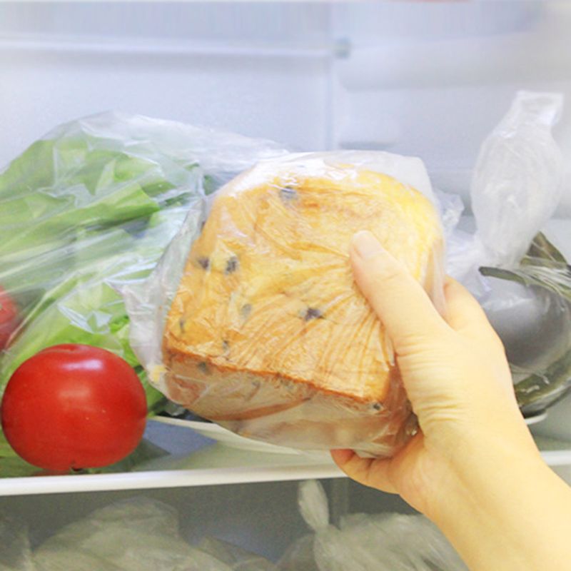 Plastpåse på rulle klara matförvaringspåsar för bröd frukt grönsaker säker kontakt förseglad 1 rulle multipurpose