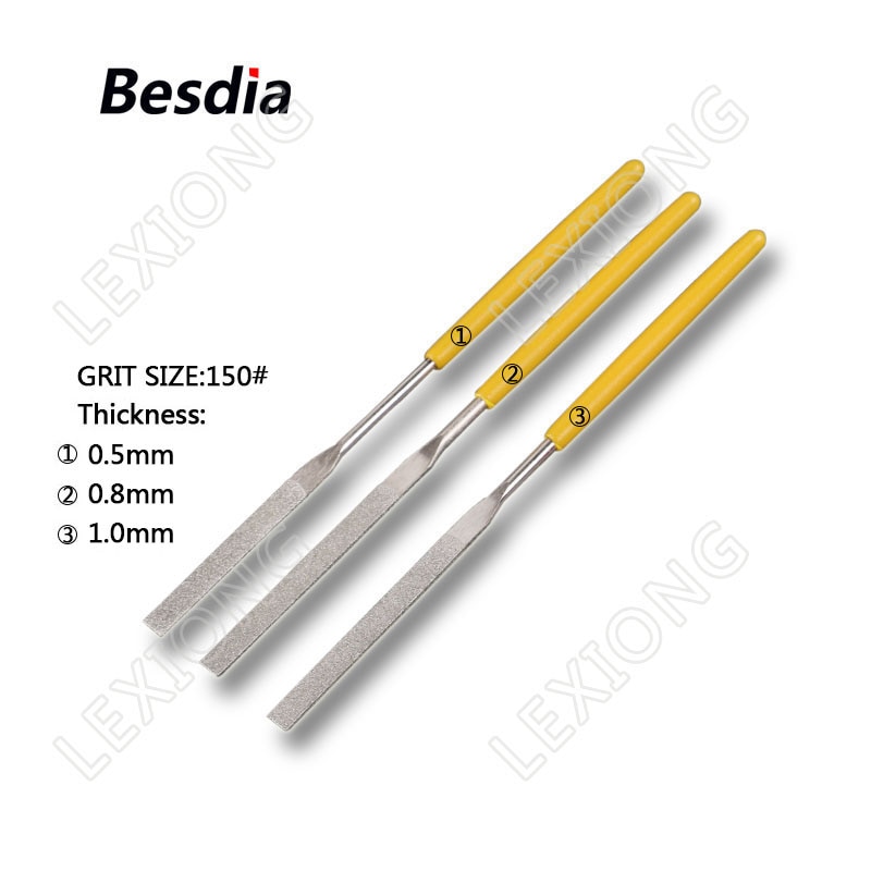 TAIWAN Besdia Diamond Needle Files Thin Flat Type Ultrathin Carborundum Alloy Files