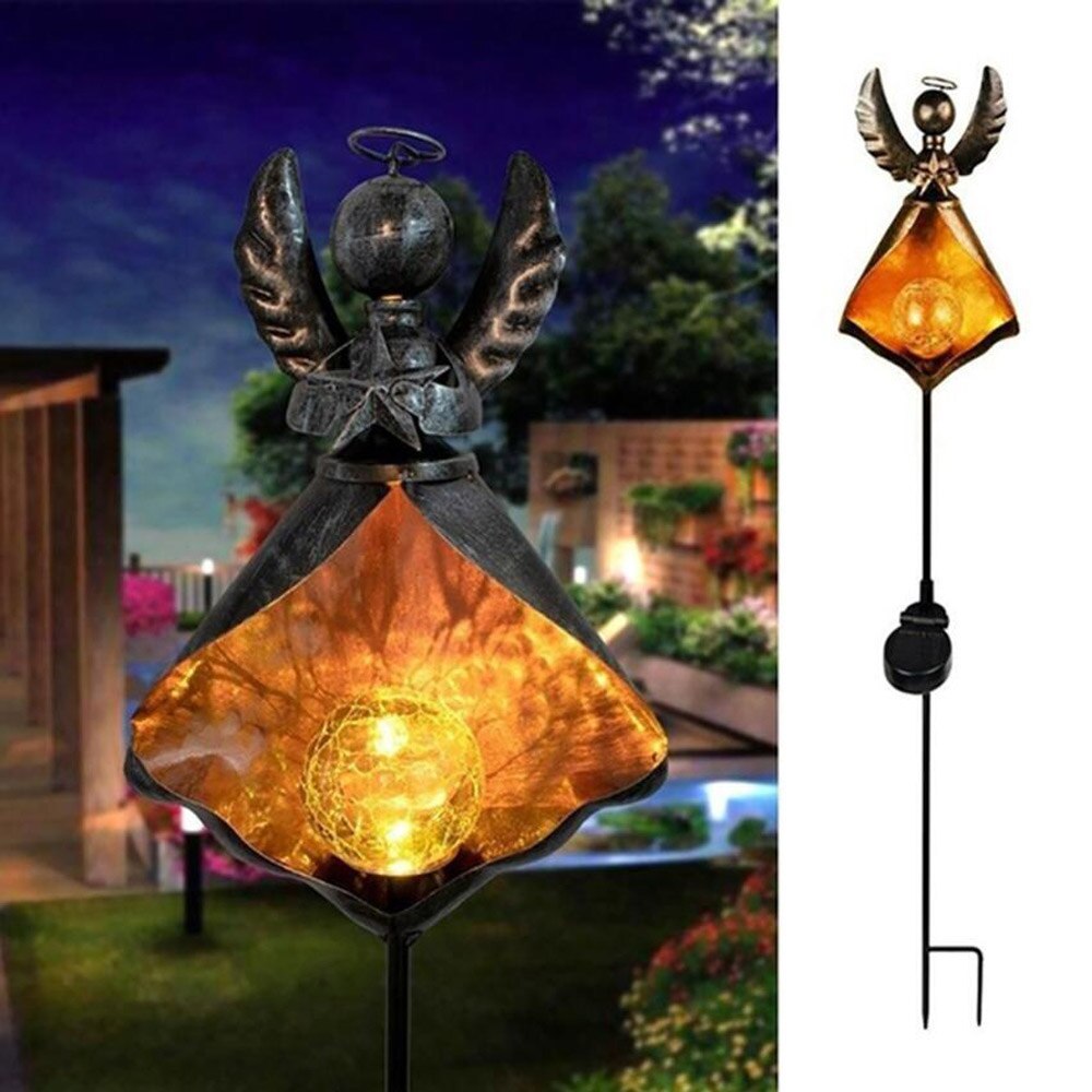 Ledet sol flamme lys metal led haven lys flamme effekt lampe vandtæt udendørs lys landskab lys sol dekorativt lys: Stil 3