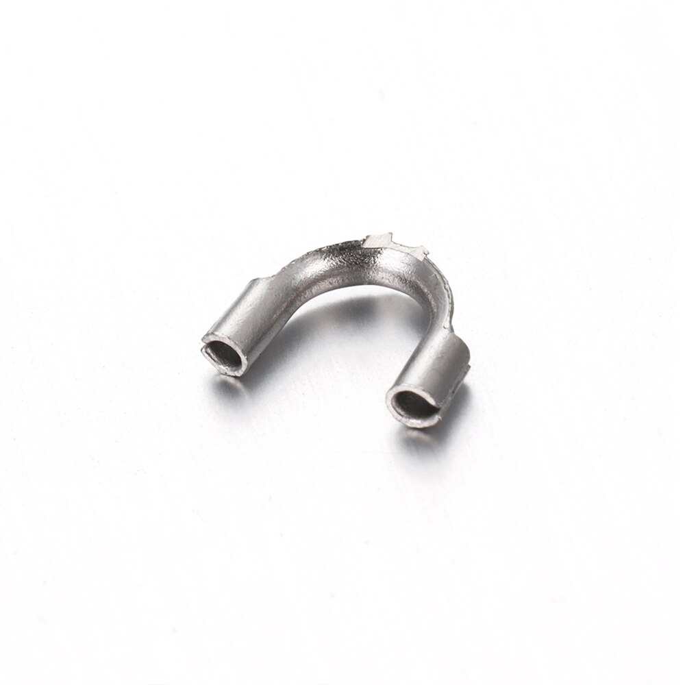 30pcs Stainless Steel U Shape Wire Protectors Wire Guard Guardian Protectors loops Clasps Connector For Jewelry Making Supplies