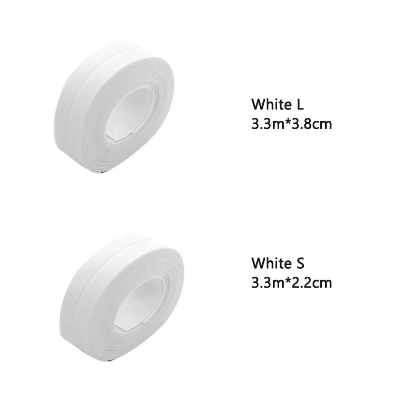 Stickers for kitchen Stickers kitchen Adhesive borders wall kitchen Waterproof kitchen sinks Sticker wall adhesive tape: White / 3.3m X3.8cm