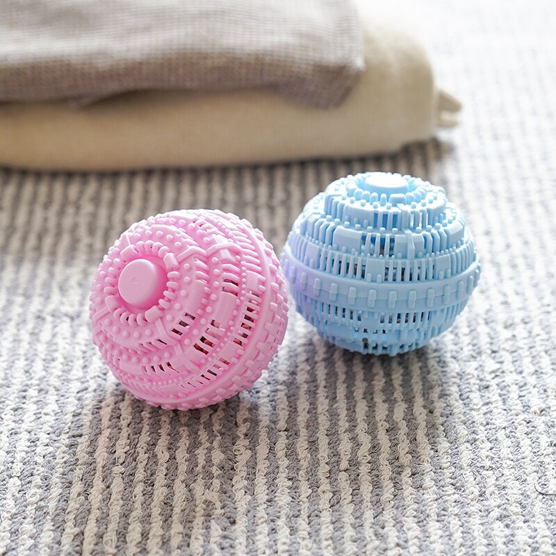 Reusable Laundry Cleaning Balls Magic Anti-winding Clothes Washing Products Machine WashZilla Anion Molecules Cleaning Tools: 2Pcs Random Color