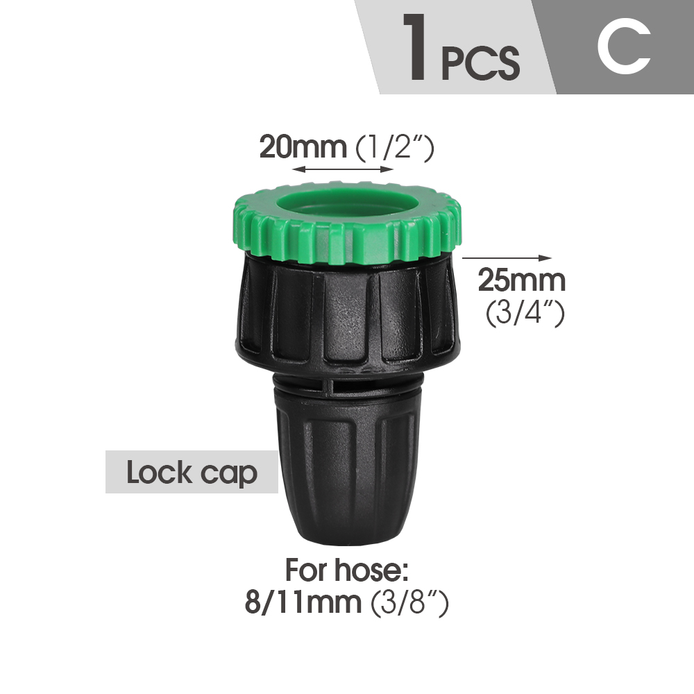 3/8 ''Pvc Slang Tubing 8/11Mm Watering Irrigatie Water Koppeling Adapter Lock Gewrichten Tuin Tap Connector tee Verminderde Elleboog Cross: Zilver