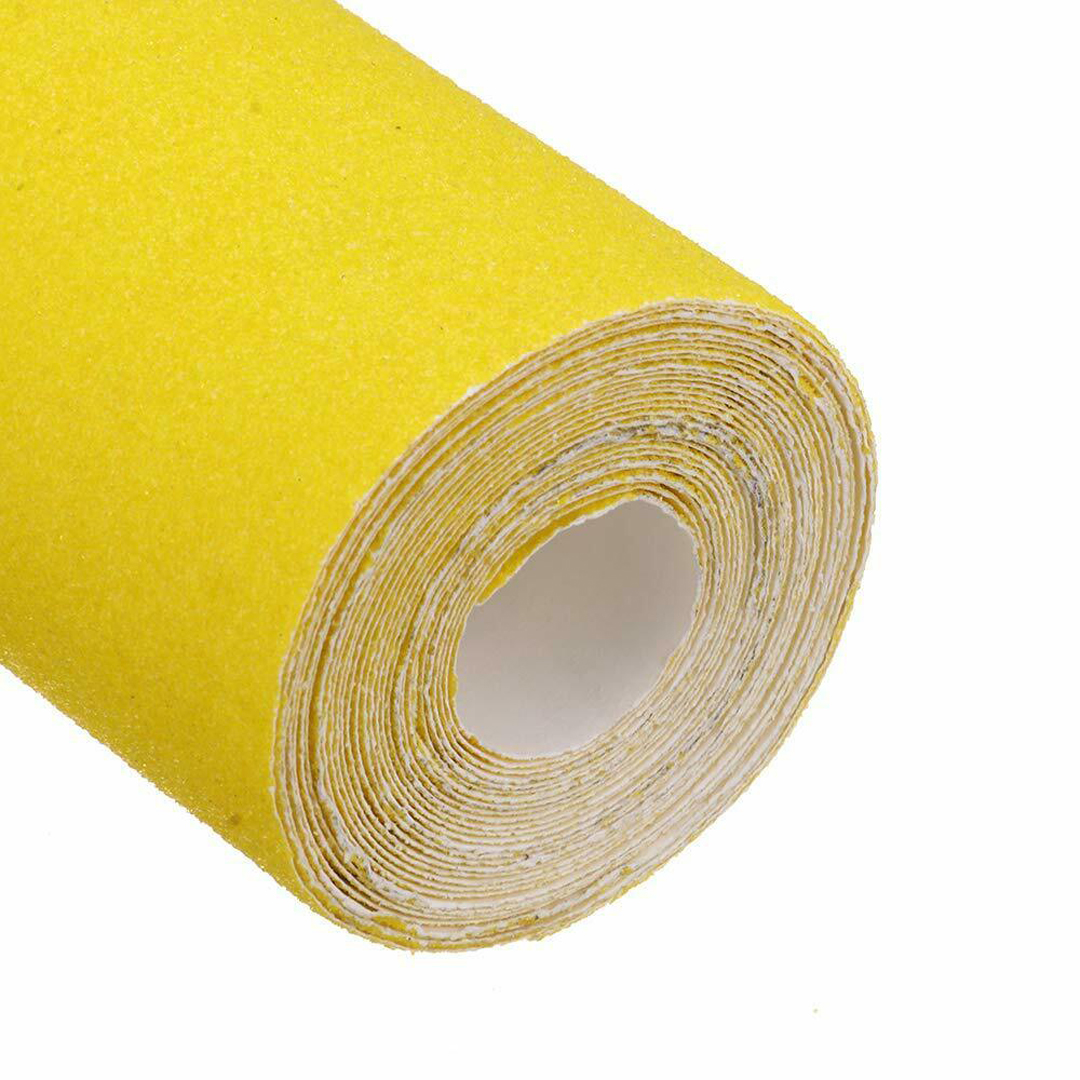 5M Grit 120 Fast Sandpaper 1pc Yellow Aluminium Oxide Sanding Roll Woodwork Metalwork Hand Abrasive Tool