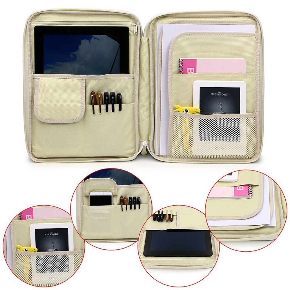 Arkivmappe  a4 kawaii dokumentskap arrangør for ipad etui produkt business padfolio fylling produkter glidelås fichario holder