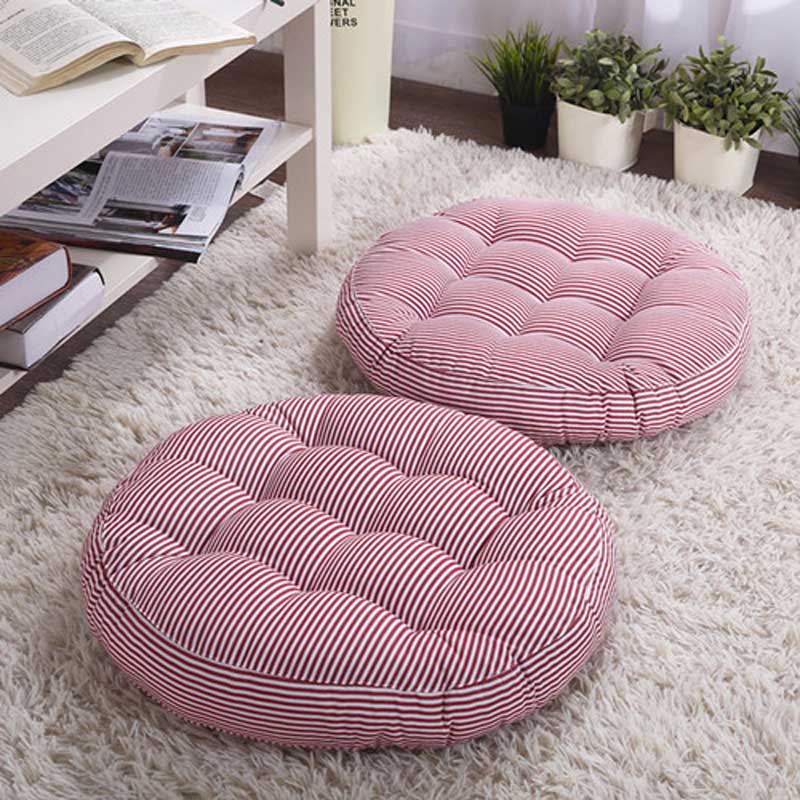 1 pc Japan Stijl Kussen Lisdodde Hassock Seat Pad Stuitbeen Orthopedische Pad Stoel Rugkussen Ronde Verdikte Floor Mat Poef futon