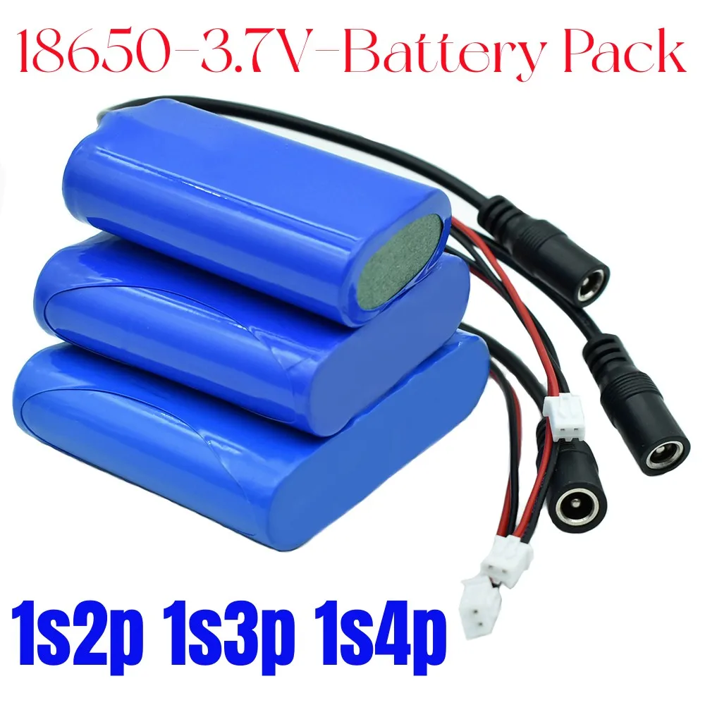 Microcontrolador de batería de litio 3,7 recargable, luz LED para exteriores, Altavoz Bluetooth, fuente de alimentación de respaldo de Audio, 18650 V, 1s2p, 1s3p