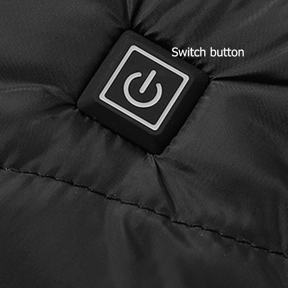 Chaleco calefactable de algodón con calefacción inteligente para hombre y mujer, chaleco calefactor eléctrico infrarrojo con USB, chaquetas cálidas de invierno térmico para exteriores, 9 áreas