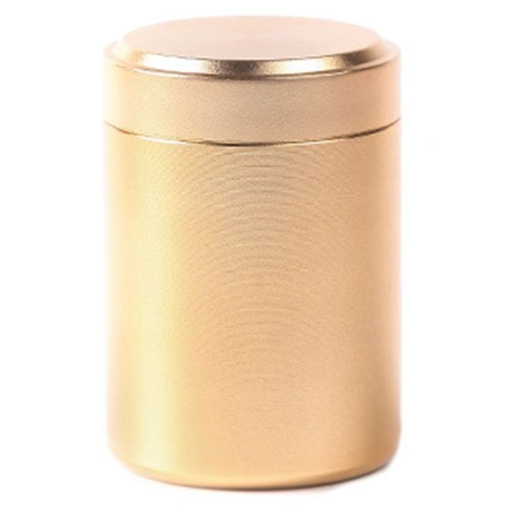 Runde kleine Metall-Aluminium-Dosen versiegelt lose Tee-Verpackungs dosen reisen tragbare Behälter Glas Zucker Kaffee Süßigkeiten Veranstalter: Dark Khaki