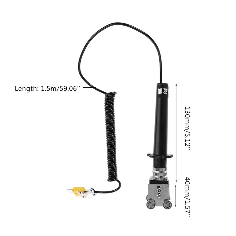 Termopar de superficie de rodillo tipo K-Sensor de temperatura de contacto de mano de 50 ~ 500 grados con rodamientos de bolas 4 ruedas WRNM-101 Y5LF