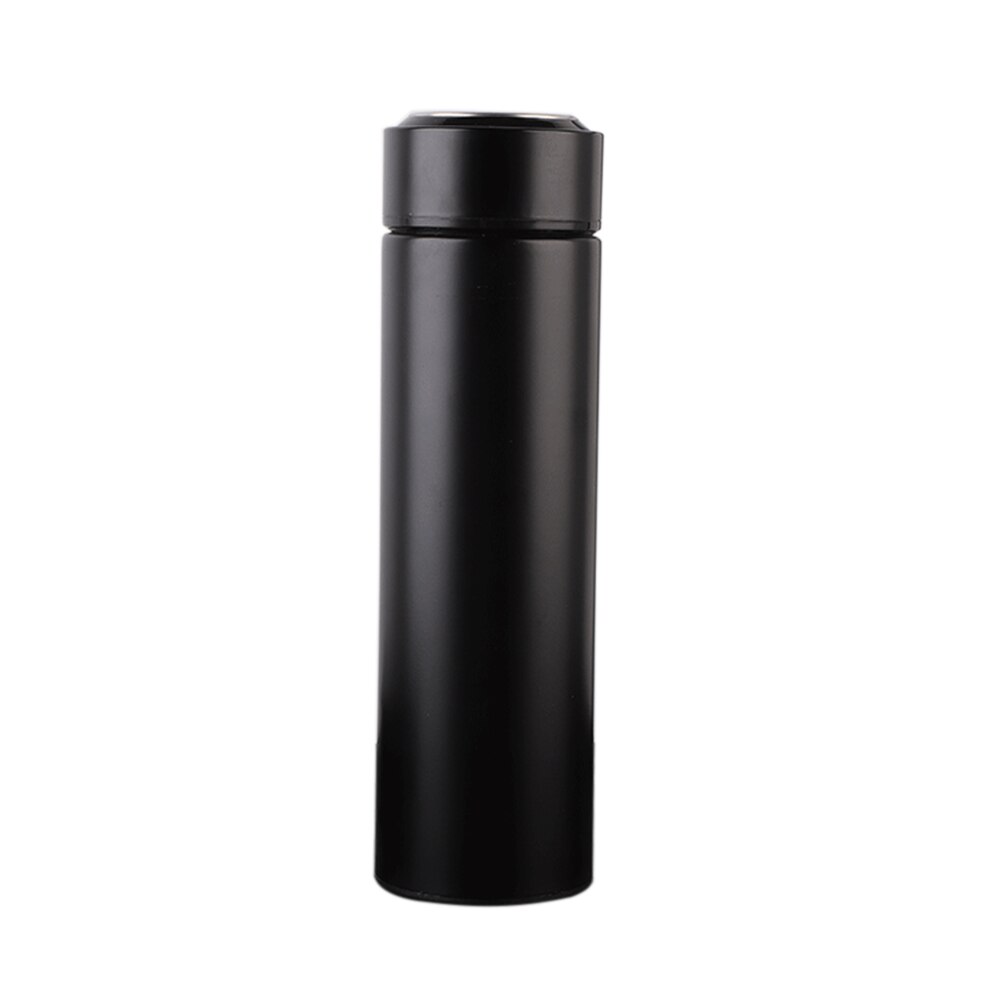 Termo de acero inoxidable de 500ml, botella térmica portátil, jarra de café con aislamiento al vacío, botella de agua para viajes al aire libre, taza para escalada: Black