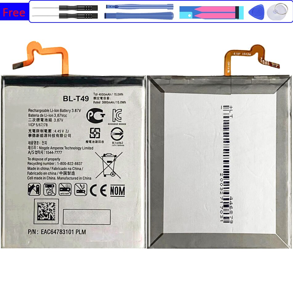 BL-T49 Batterij 4000Mah Voor Lg K510 K51S LM-K410BMW LM-K510BMW LM-K510HM Mobiele Telefoon Bateria