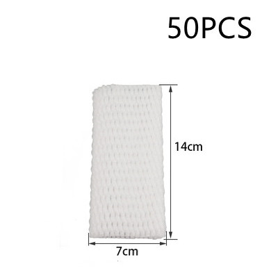 50PC Foam Net Sleeve Pocket Shockproof Protection Transport Packing Vegetable Fruit Wine Bottle Fragile Items Dedicated Mesh Bag: 14X7cm