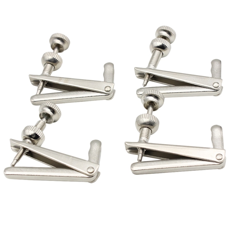 Cello 4 st 3/4-4/4 silver cello finstämmare fiol strängjusterare tillbehör delar