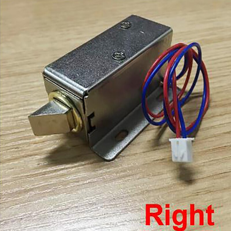 Cerradura electrónica subminiatura de 12V y 0,4 A, ensamblaje de liberación de puerta, Bloqueo de Control de acceso solenoide: 12V 0.4A right