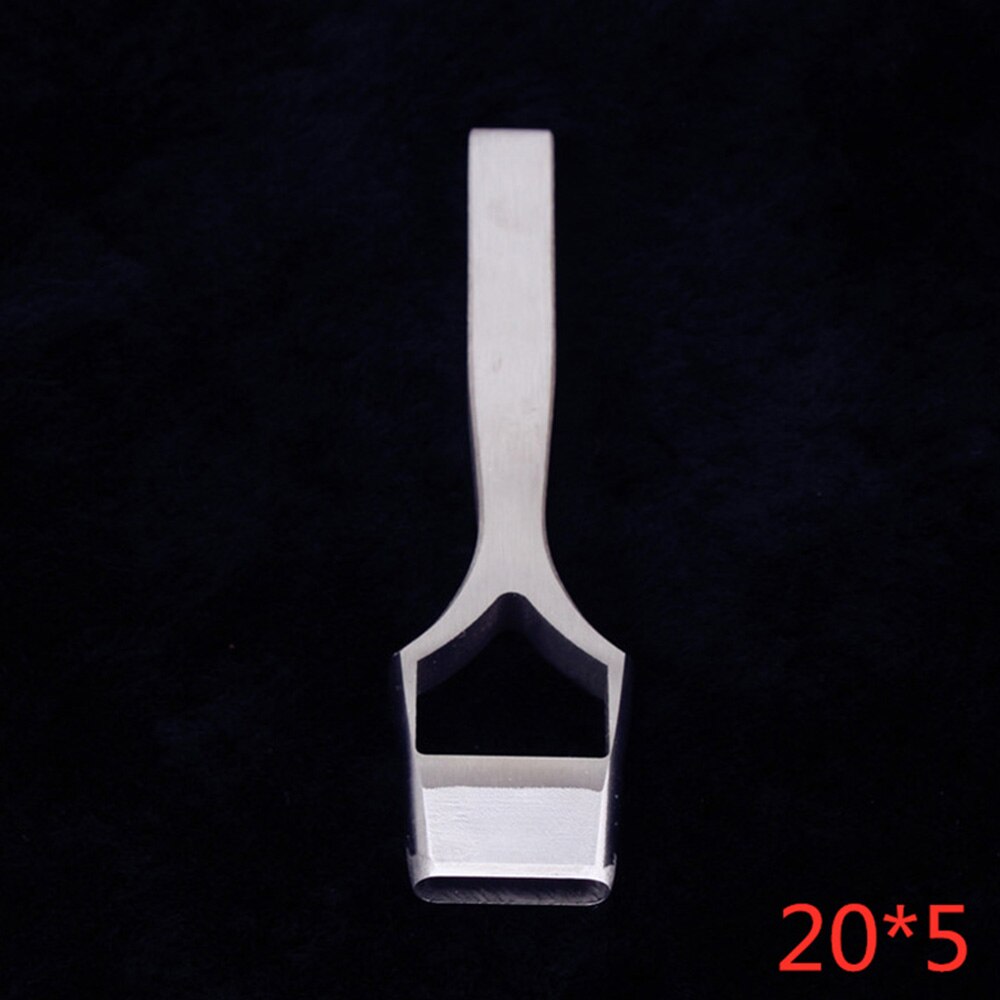 1 pc Stainless Leather Craft Hand Tool Belt Band Oval Hole Punch Tools Stitching diy strap oblate Cutter chisel Tools: 20 x 5 mm
