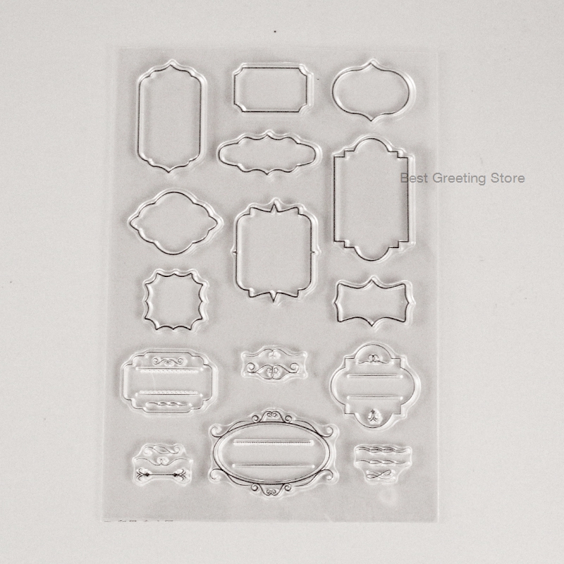 Clear Blank Label Frame Stamps For Scrapbooking and Card Making,Title Frame planner Journal Stamps