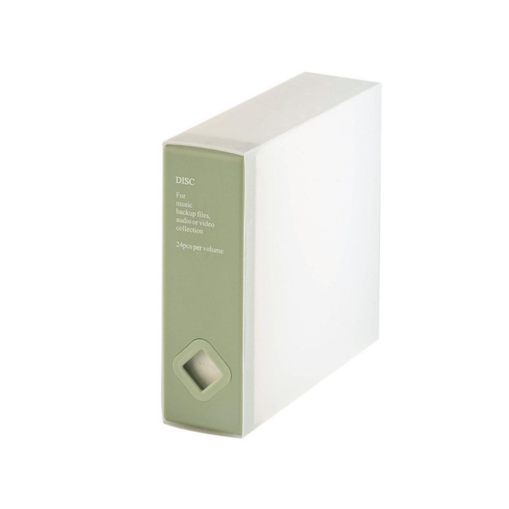 Portable 24 CD Capacity CD Case CD Sleeve Collocation CD Storage Box DVD Wallet DVD Organizer CD Disc Package Bedroom Office: light green