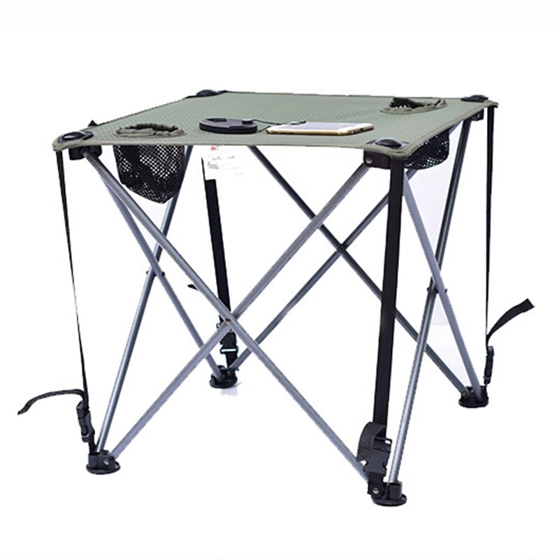 Camping Folding Table 2 Cup Holders Beach Table for Camping Travel Garden Beach
