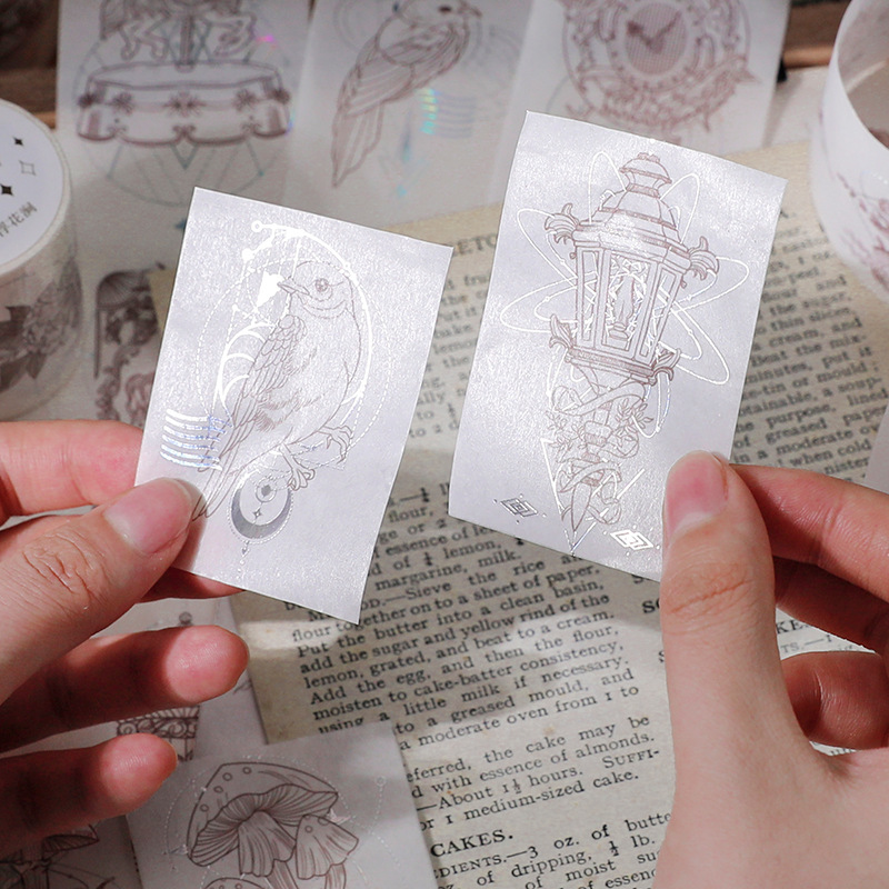 Cinta decorativa Vintage Washi Tape para decoración de fiestas, papel de aluminio Retro para manualidades Diy, álbum de recortes, envoltura de , planificador