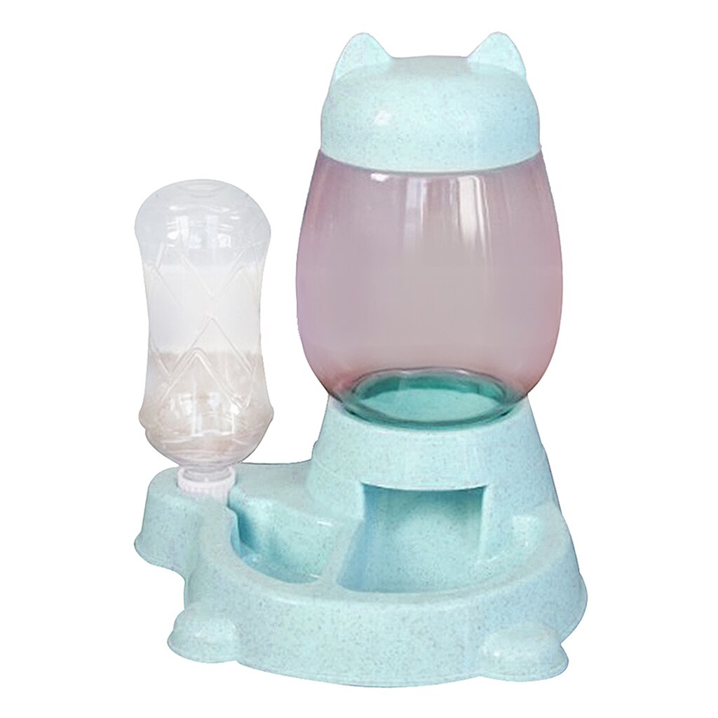 Dispensador de agua automático para mascotas, perros, cachorros, gatos, plato de comida antiderrames, cuenco para beber: Azul