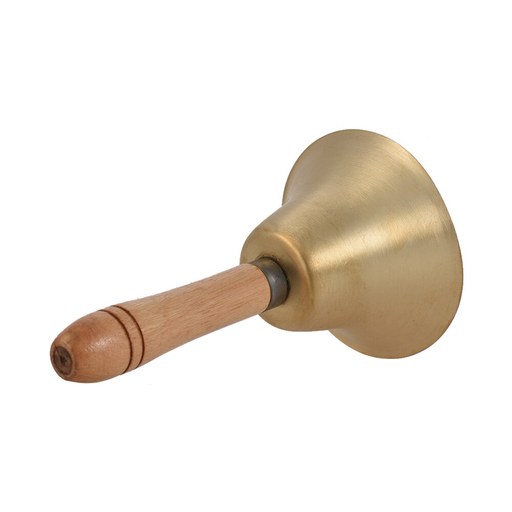 Messing Hand Bell Luid Bellen Bell Tafelbel Bureau Ringbell Met Houten Handvat