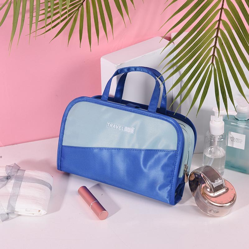 Leuke 2 In1 Cosmetische Tas Waterdichte Pvc Make Borstel Tas Vrouwen Reizen Beauty Pouch Make Up Organizer Make Gevallen Schoonheid tassen: Sky Blue