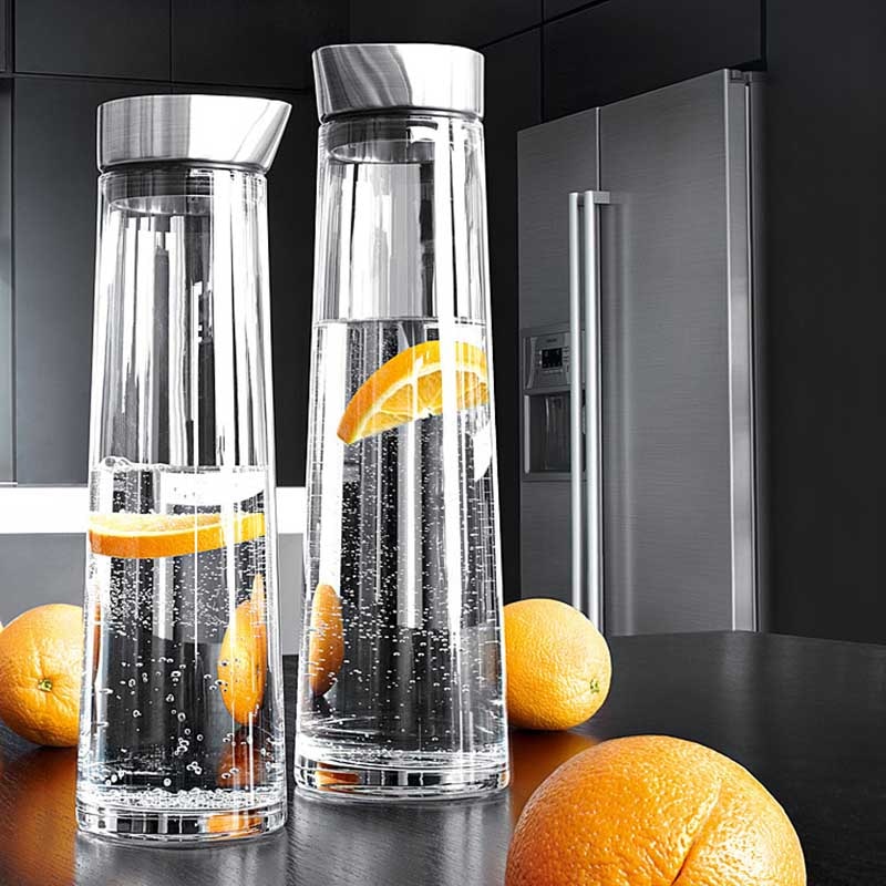 Te Hoge Capaciteit 1000Ml/1500Ml Warmte-Proof Verdikte Glas Pitcher Met Rvs Deksel Karaf voor Warm/Koud Water Sap