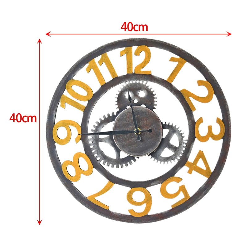 Vintage romersk klocka retro europeisk redskap väggklocka europeisk steampunk redskap vägg heminredning modern 3d väggklocka