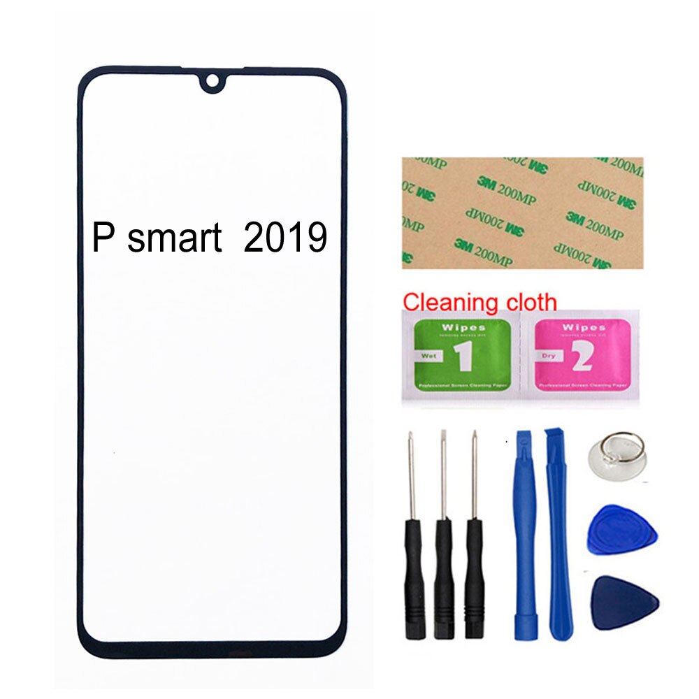 For Huawei P smart + (No LCD Touch Screen) Front Glass Panel Outer Cover Assembly Parts: P Smart 2019 tools