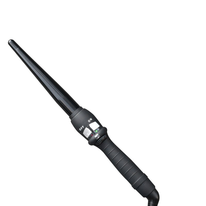 Conische krultang enkele buis keramische glazuur peerbloem kegel elektrische haar krultool eu stekker: 25mm