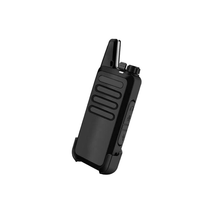 mini Walkie talkie USB Carica Veloce 15W Stazione Radio Portatile Ricetrasmettitore Conveniente Radio Comunicatore con clip da Cintura: nero