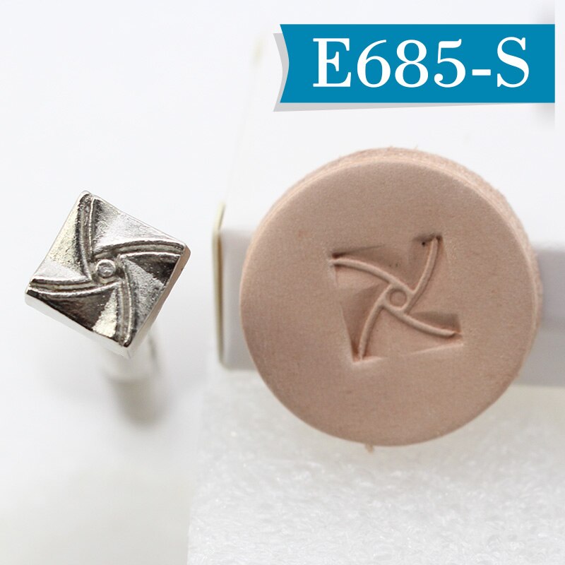 Leather Stamp Tool Engraving and Embossing Tools Different Shape Stamp Punch Set Saddle Making Tools for Leather Craft Working: E685 S 1Pcs