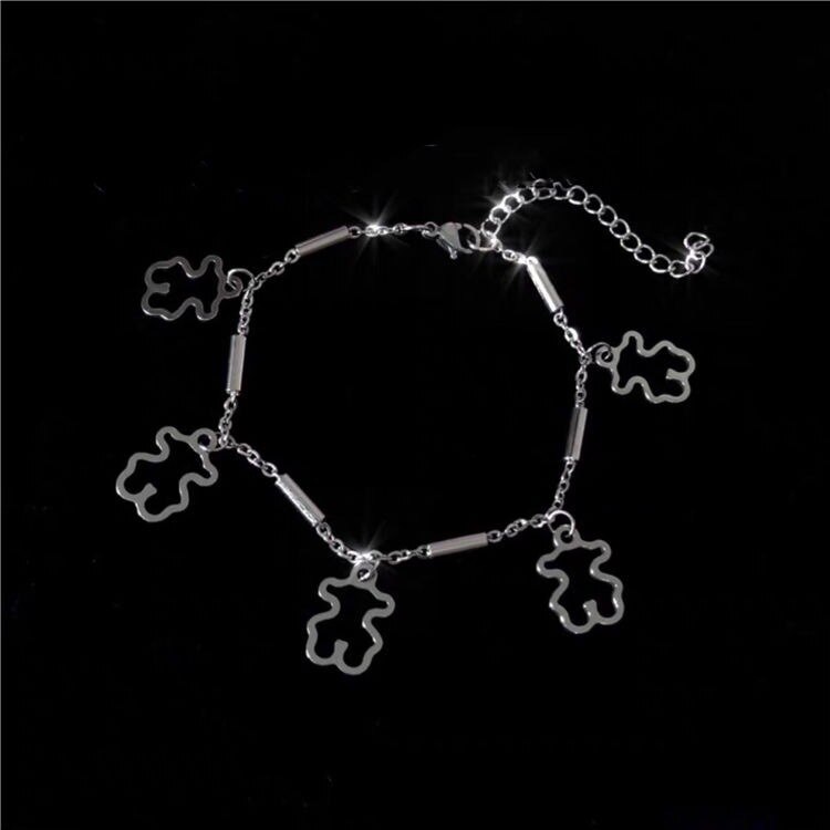 Lowa2021 retro classic children's fun cool hollow out Bear Cross girl's tiaodi Bracelet