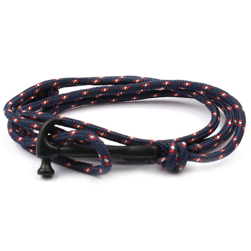 KBAP Frauen Männer wickeln Armbinde Schwarz Hammer Kühlen nautisch Seemann Marine Seil Armbinde Armbänder Armreifen Freundschaft