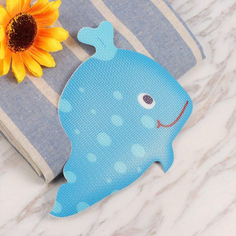 5pcs/set Non Slip Bathroom Stickers Cartoon Blue Ocean Fish Pattern Bath Tub Stickers Kids Shower Safety Shower Floor Stickers