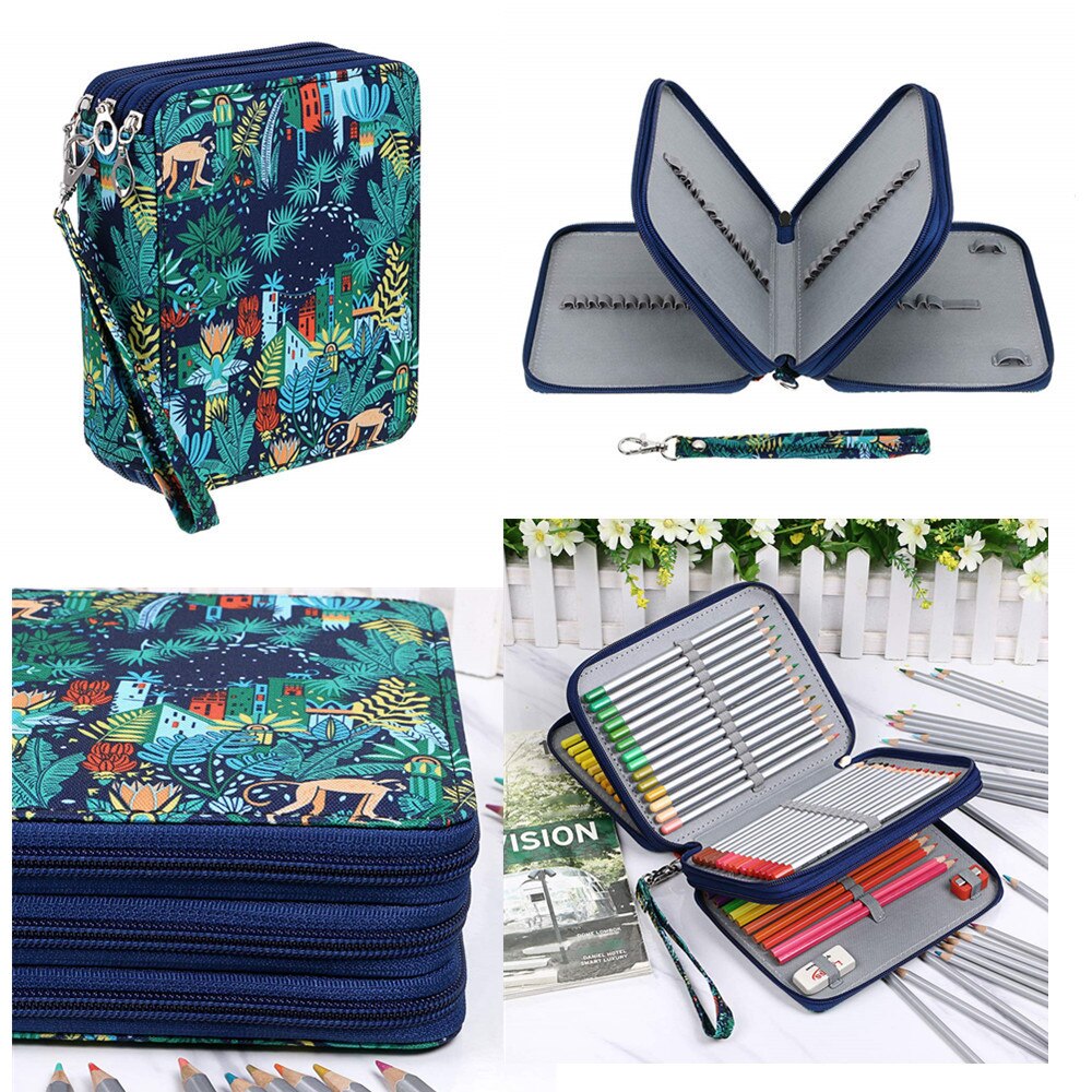 72 Holes Pencil Case School Cute Big Pencilcase for Girl Boy Cartridge Pen Box Large Pencase Storage Bag Kawaii Penal Stationery