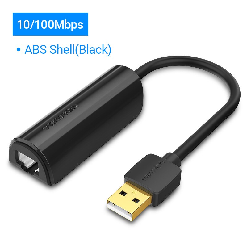 Drag Usb Ethernet Adapter Usb 3.0 Netwerk Te RJ45 Snelheid 1000M Lan Adapter Voor Windows Mac Xaiomi Ethernet usb Adapter: 100Mbps ABS Black