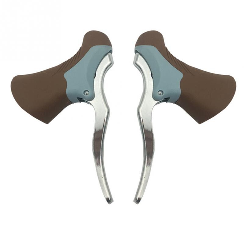 2PCS Bicycle Brake Crank Lightweight Road Bike Aluminium Alloy Sport Fixie Bike Handle brake Lever Transmission