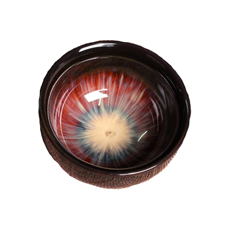 Taza de Té de Cerámica Hecha a Mano - Acabado Crackle Glaze - Vajilla Ecológica de Barro