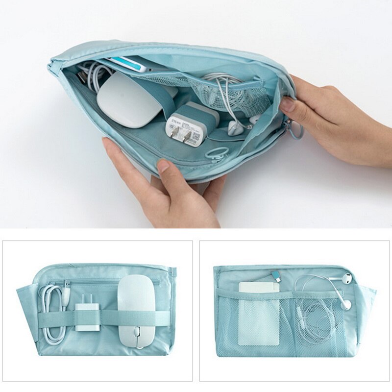 DIHOPE Reise Lagerung Tragbare Digitale Zubehör Gadget Geräte Organizer USB Kabel Ladegerät Fall Reise Kabel Veranstalter Tasche