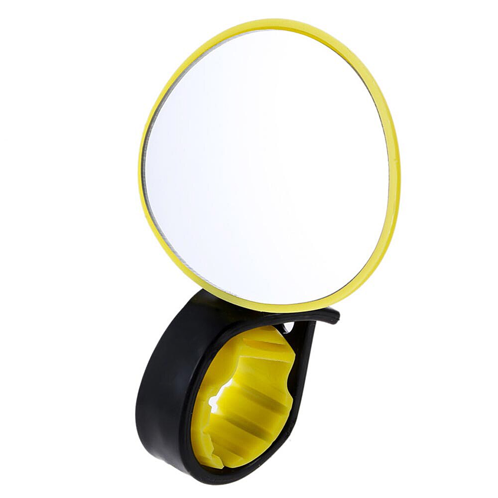 3 cores rotatable ajustável 360 graus guiador espelho retrovisor ciclismo bicicleta acessórios da bicicleta adequado para bicicleta: YELLOW