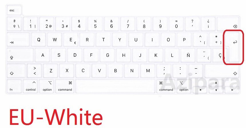 Soft Skin for Macbook Pro 13 M1 Chip A2338 Spanish EU US Keyboard Cover Silicon for Macbook Pro Spanish Keyboard Film: Clear
