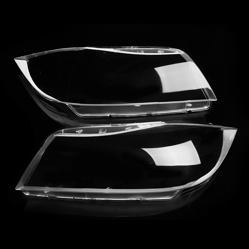 1 Pair Car Xenon Headlight Glass Lamp Lens Cover for BMW 3 E90 E91