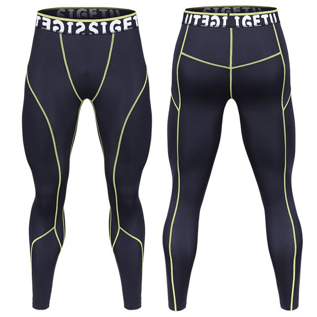 5xl/6xl plus size joggingleggings til mænd hurtigtørrende tætsiddende fitnessbukser åndbare crossfit jogging sportstøj gymbukser: P17131 sortgrøn / Asiatisk størrelse 5xl