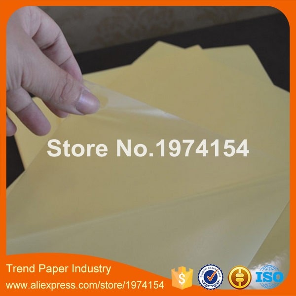 15 sheets A4 Self adhesive blank clear plastic PVC label sticker transparent PVC lamination film