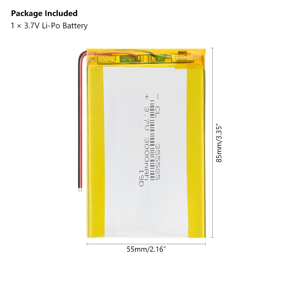 355585 3000mAh 3.7V Lithium Polymer Rechargeable battery For phone E-Book Onyx Boox PAD LAPTOP MP4 MP5 GPS DVR Power Bank