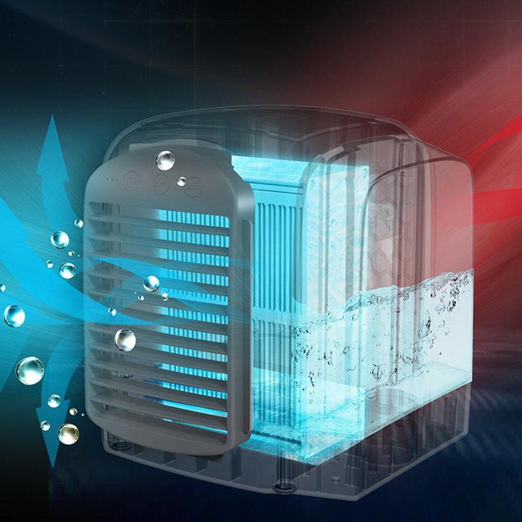 USB Mini Portable Air Conditioner Humidifier Air Cooler Desktop Space Cooler Personal Space Air Cooling Fan For Room Home