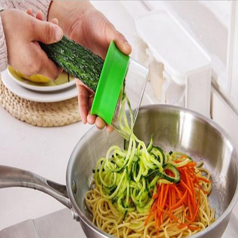 Wortel Komkommer Rasp Spiral Blade Cutter Groente Fruit Spiral Slicer Salade Gereedschap Courgette Noodle Spaghetti Maker Nuttig Tool